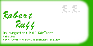 robert ruff business card